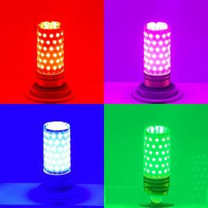 220V E27 E14 LED 옥수수 전구 12W 16W Candelra 빨간색 파란색 녹색 노란색 보라색 미니 소형 소형 나사