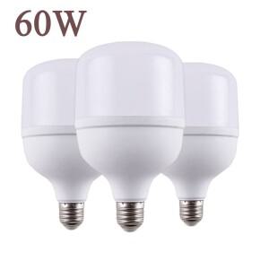 60W 고전력 LED 전구 E27 20W 30W 40W 50W 에너지 절약 슈퍼 밝은 램프 인테리어 거실 침실 사무실 조명