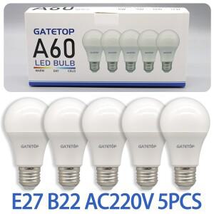 5pcs E27 LED 전구 램프 AC 220V 110V 실제 전력 20W 18W 15W 12W 10W 9W Lampada 거실 홈 Bombia