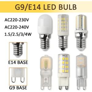 미니 소형 LED 옥수수 전구 슈퍼 브라이트 스트로브 없는  백색광 20W 50W 할로겐 램프 교체 가능 G9 E14 A