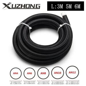 [호환품]3M 호환 오일 연료 호스 가스 라인 AN4 AN6 AN8 AN10 10FT 쿨러 나일론 스테인레스 스틸 꼰 파이프
