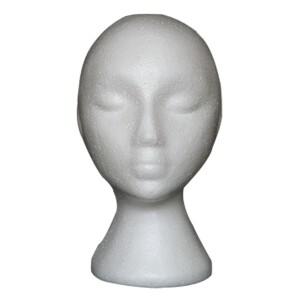 여성 폼 마네킹 헤드 가발 스탠드 디스플레이용 스티로폼 모델 - 안경 모자 보석 캡용 액세서리