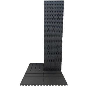 60제곱미터 60제곱피트 플라스틱 인터로킹 데크 타일 발코니 야외 30 5CM 수영장 5CM 바닥 타일 전천후 방수 뒷마당용 60개 12인치 30 현관 12인치 사용 파티오