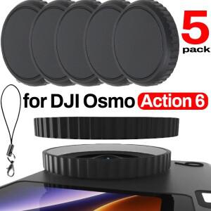 [호환품]DJI호환 오스모 액션 6 카메라용 스트랩  실리콘 렌즈 캡 1-5개 액션6용 긁힘 방지 보호 커버