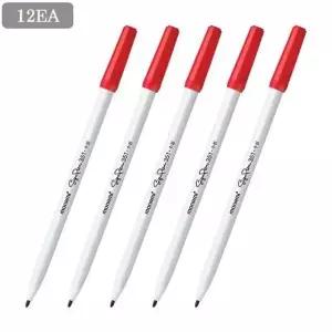 고품질 모나미 351 수성싸인펜(0.7mm) 적색 12EA (W8195DA)
