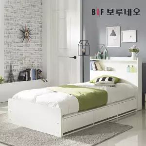 (매트포함)보루네오 제니아 서랍 수납침대 SS+퓨어양면 매트리스