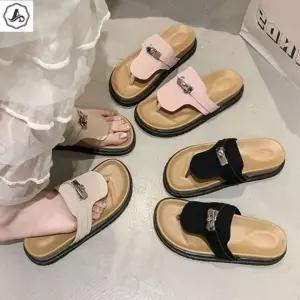 [애슬릿] 통굽 쪼리 벨트 스트랩 발편한 키높이 핑크 플립플랍 4cm