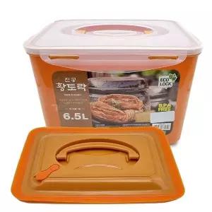 황토락 김치통 5호 대 6.5L 누름판포함 절임 밀폐용기 김장용품 (WB309F9)