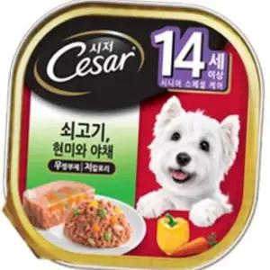 시저캔(14세이상 쇠고기와 현미야채)(100gx24개)