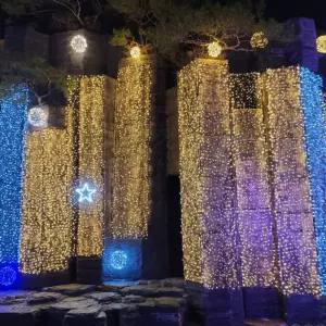 (은하수) 500구 투명선 LED 웜색 지니전구(50m) (전원잭포함)500구LED 야외설치조명 인테리어 트리