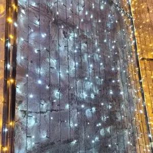 (은하수) 500구 검정선 LED 백색 지니전구(50m) (전원잭포함)500구LED 야외설치조명 인테리어 트리