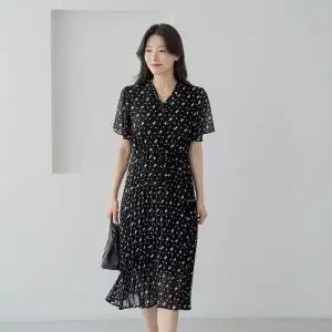 [마담4060]엄마옷 마담4060 날개소매플리츠 여성 데일리 원피스 -ROP2605005-..