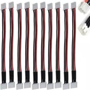 LiPo 배터리 밸런스 충전용 JSTH 2S 플러그 연장 리드 와이어 200mm 10개 22AWG 실리콘