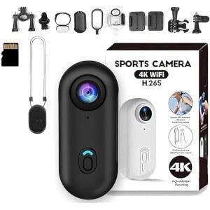 슈텍 프로 4k, 4k 카메라, 170 광각, 100피트 방수 수중 캠코더, 헬멧 마운트, 사이클링용 마그네틱 스포츠 Dv, 반려동물, 다이빙, 언제 어디서나 녹화 가능(블랙 32G 세트)