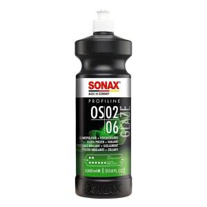 SONAX Glaze OS 02-06 스크래치 제거, 고광택 마감 및 세라믹 보호를 위한 올인원 자동차 광택제 SiO2 기반 6개월 내구성 모든 페인트에 홀로그램 프리 결과 247300 1리터