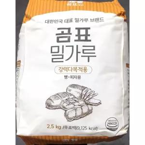 강력밀가루 ( 2.5K)X6 강력분 부드러운 빵밀가루 제빵 제과 다용도 요리용 피자용