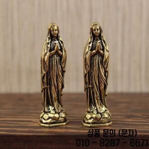 순수 구리 마리아 피규어 펜던트 레트로 황동 성모 일상 착용 및 홈 데코용 고급 빈티지 종교 공예품
