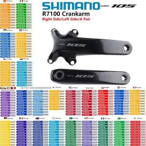 Shimano 105 R7100 Di2 시리즈 크랭크셋 R7100 크랭크암 2x12s 왼쪽 오른쪽/한 쌍 165mm 170mm 172.5mm 175