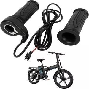 3선 풀 트위스트 스로틀 그립EBIKE 222mm 핸들바 전기 자전거 스쿠터 모터사이클SM 커넥터 포함 PSLER