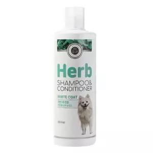 허브 500ml 흰개용 펫퍼스 샴푸린스 강아지 목욕용품