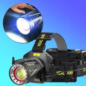 N3023 모션감지 강력 XHP70 3LED 헤드랜턴 LED 충전 충전식 센서 램프 해루질 머리 야간등산