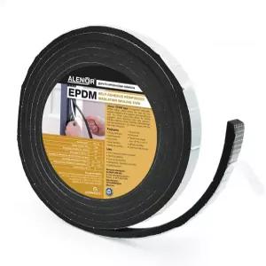Alenor EPDM 블랙 폼 단열 테이프 자체 131 16 Ft 문과 창문용 풍향 제거용 1팩 방음 도어 씰 웨더스트립