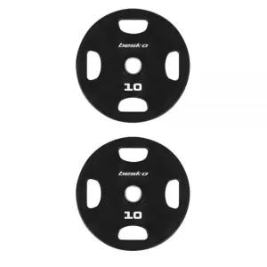 아리프 운동 기구 바벨 TPU 4홀 중량 원판 근력 홈트 10kg 2개 MNS