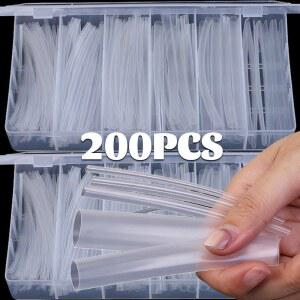200/ 00pcs 투명 열수축 조합 슬리브 2 절연 와이어 테이프 세트 플램 수축 전기 케이블 튜브
