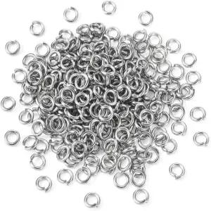 FASHEWELRY 2500Pcs 5mm 스테인리스 스틸 오픈 점프 링 커넥터 주얼리 제작 용품용 미니 체인메일 납땜