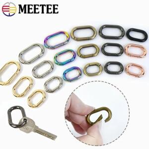 5Pcs 13-40mm 메탈 버클 O 링 가방 스트랩 스프링 스냅 후크 키 체인 열 수있는 Carabiner 클립 핸드백 하