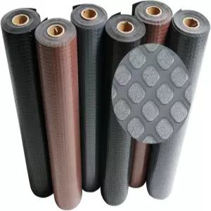 고무-칼 블록 그립 러너 매트 - 2mm x 4피트 5피트 롤 다크 그레이