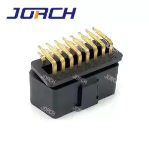 12V 24V J1962 90도 직각 핀 OBD II 2 남성 커넥터 금도금