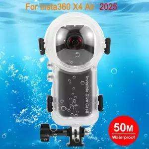ta360 X4 Air 액션 카메라용 LUZ 50m 방수 하우징 커버 완전 밀봉형 투명 다이빙 케이스