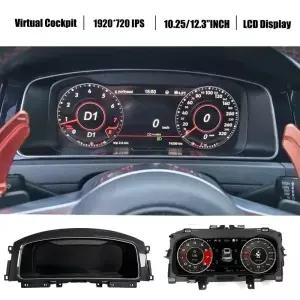 12.3 VW 골프 6 7 Passat CC B7 B8 T6 Tiguan Scirocco Jetta Sharan LCD 속도계 용 디지털 가상 조종석