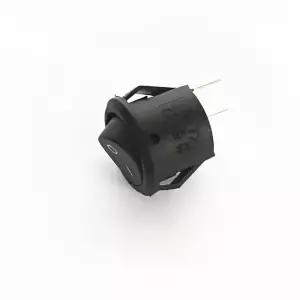 엘코키텍스 8Pcs 2V 풀 라운드 로커 스위치 드 블랙 5mm 2핀 ON-OFF SPST 6A/250V AC 0A/25V DC 가정용