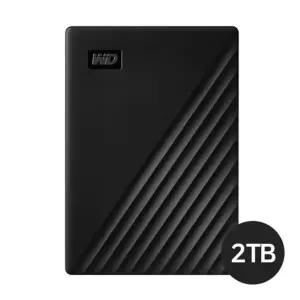 WD My Passport 2T 블랙컴퓨터저장장치 외장하드 SSD 연결 검정색 심플