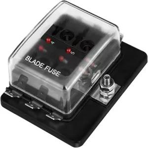 6방향 RV 퓨즈 블록 블레이드 박스 DC1232V 12V 정션 Jtron LED 표시등 폭발 방지 커버 자동차 보트 마린