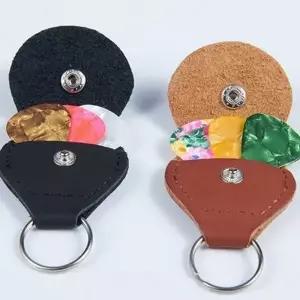 기타 피크 케이스 피크 보관함 휴대용 홀더 어쿠스틱기타 악기 가죽 용품