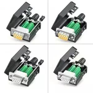 RS232 DB9 커넥터 Male Female 9 핀 브레이크 아웃 터미널 COM DSUB 2124 AWG 와이어 솔더리스