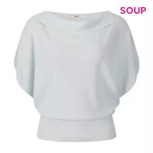 [롯데백화점]SOUP 이중 보트넥 반팔 니트 S65LK09