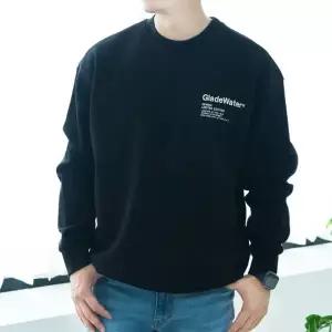 검정 맨투맨 남자티셔츠 오버핏 프린팅티셔츠