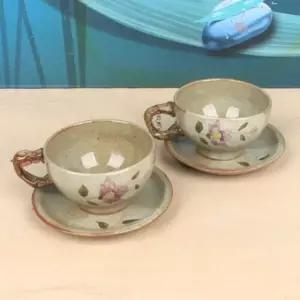 분청 보라꽃 커피잔 2인세트 도자기찻잔 커피컵 도자기컵 (W03800B)