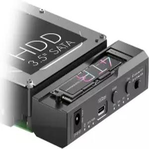 NVMe/SATA 및 2.5/3.5 하드 드라이브 클론 도킹 션 ICY BOX 0Gbps 리더 에서 SSD HDD 오프라인 인 도구