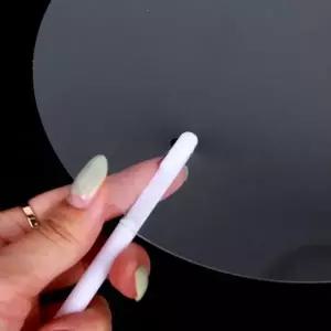 [하프클럽/]투명 무지 원형 부채 만들기 DIY 나만의 디자인 꾸미기 공예 재료