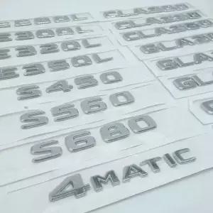 1pcs C200 C260 C300 C43 C63 E260 E300 E320 E350 S680 S560 S450 4MATIC 자동차 편지 뒷 트렁크 데칼