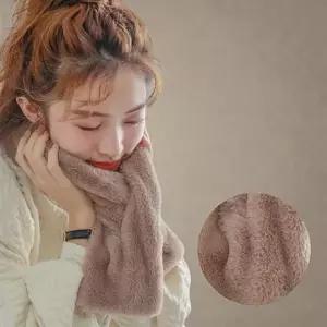 [하프클럽/]여성 겨울 포근한 퍼 목도리 보들보들한 방한 넥워머 스카프 데