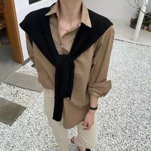 [하프클럽/]남녀공용 무지 니트 가디건 숄 머플러 간절기 데일리 어깨 망토
