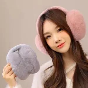 [하프클럽/]겨울 방한용 퍼 귀도리 머리띠 보온 여성용 대형