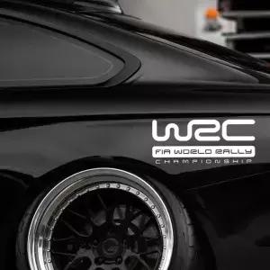 2Pcs WRC 자동차 스티커 레이싱 스타일 자동 비닐 필름 데칼 범퍼 Windows 오토바이 노트북 벽 튜닝