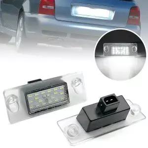 아우디 A3 8L S3 A4 B5 S4 S5 B5용 2개 LED 번호판등 OEM 8D9943021 교체
